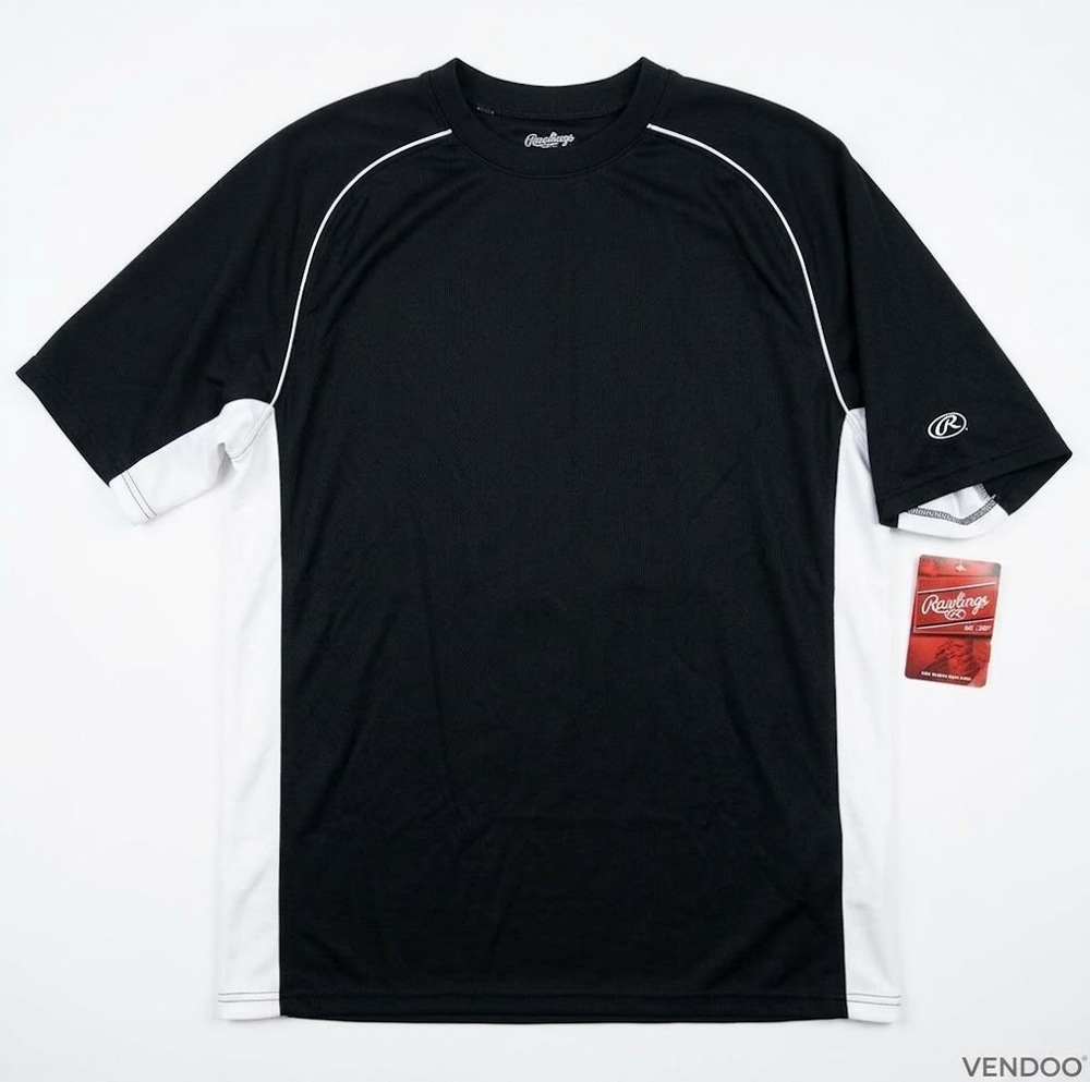 Rawlings Men's White and Black Athletic Jersey Style T-Shirt Size 2X